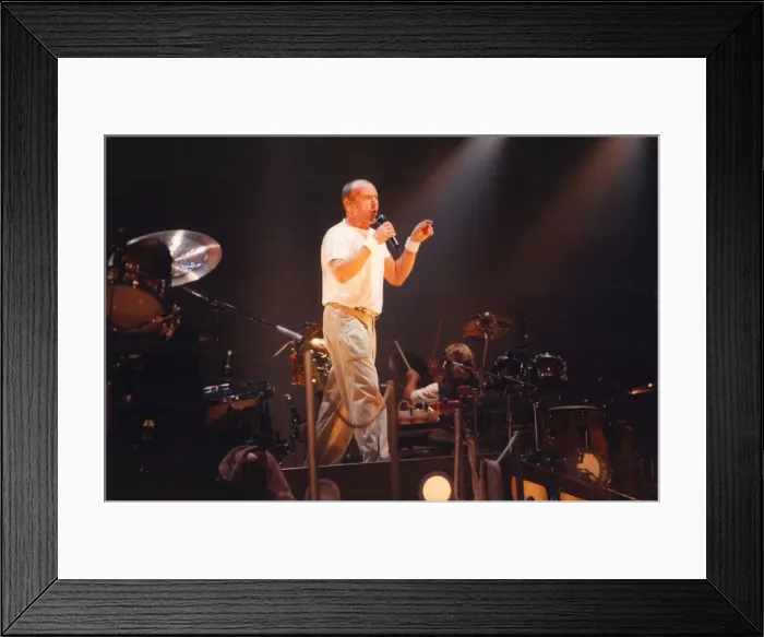 Framed Print : Singer Phil Collins performs in concert at Newcastle Arena 9 November 1997 Framed Print : Singer Phil Collins performs in concert at Newcastle Arena 9 November 1997