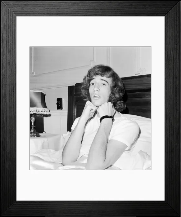 Framed Print : Robin Gibb (18), lead singer of chart topping pop group The Bee Gees at Regent Framed Print : Robin Gibb (18), lead singer of chart topping pop group The Bee Gees at Regent