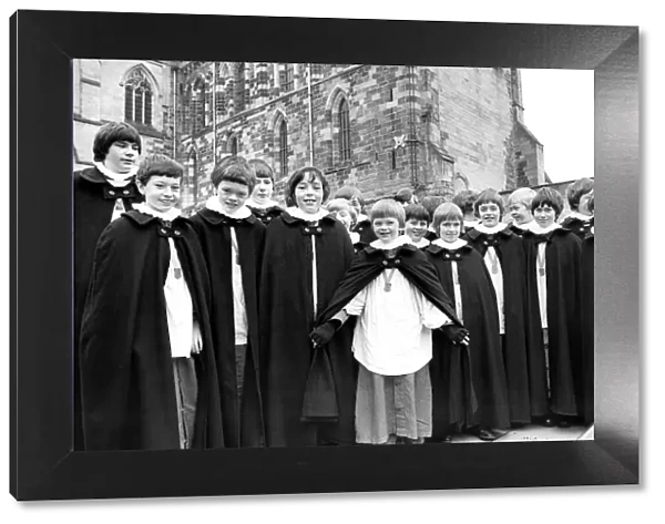Choirboys at Hexham Abbey were singing the praises of their new cloaks on January 27