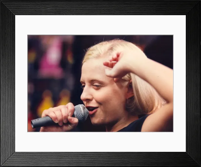 Framed Print : Pop group Deuce perform at Virgin megastore on Northumberland Street