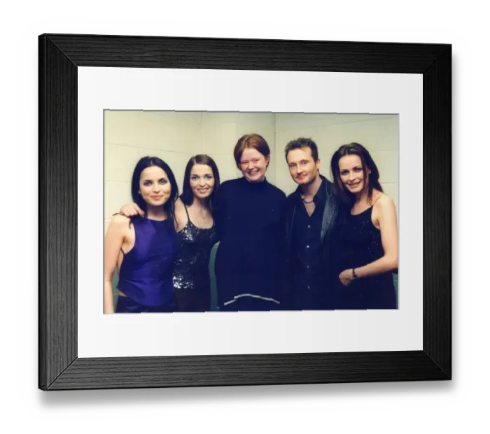 Framed Print : Irish band The Corrs perform in concert at Newcastle Arena 30 January 1999 - Competion