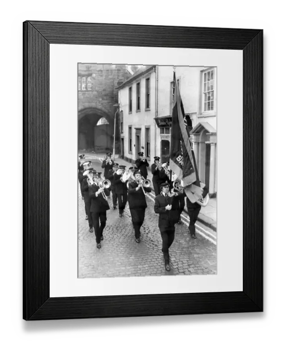 Framed Print : The Carlisle Salvation Army band in February 1976