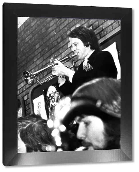 John Pearce playing the trumpet in the Newcastle Big Band in February 1973