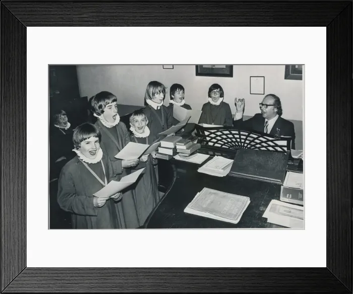 Framed Print : Lib - The boys of the Newcastle Cathedral Choristers on July 17, 1974 Framed Print : Lib - The boys of the Newcastle Cathedral Choristers on July 17, 1974
