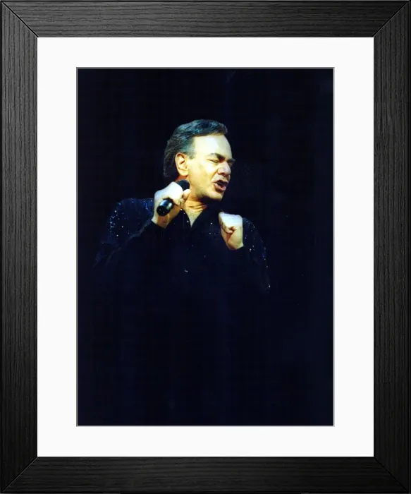 Framed Print : Singer Neil Diamond performs in concert at the Telewest Arena in Newcastle 24 February Framed Print : Singer Neil Diamond performs in concert at the Telewest Arena in Newcastle 24 February