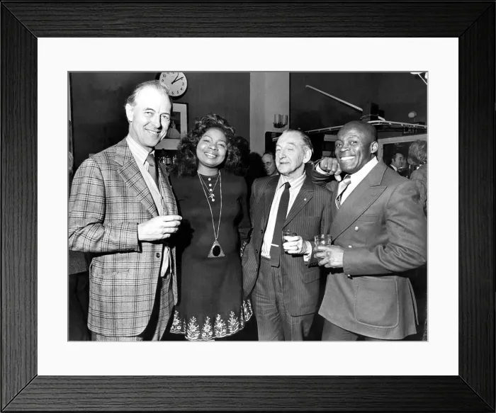 Framed Print : Taking a break from the stage on March 26, 1975 are members of the cast of Framed Print : Taking a break from the stage on March 26, 1975 are members of the cast of