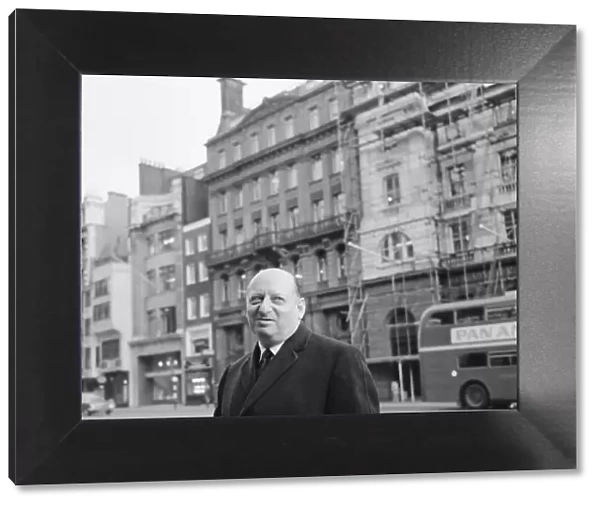 Media Mogul Lew Grade outside the law courts in London after giving evidence in the Emile