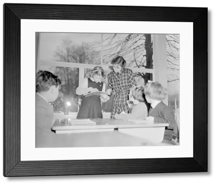 Framed Print : Following the opening ceremony of the new primary school at Upper Tulse Hill Teacher Framed Print : Following the opening ceremony of the new primary school at Upper Tulse Hill Teacher