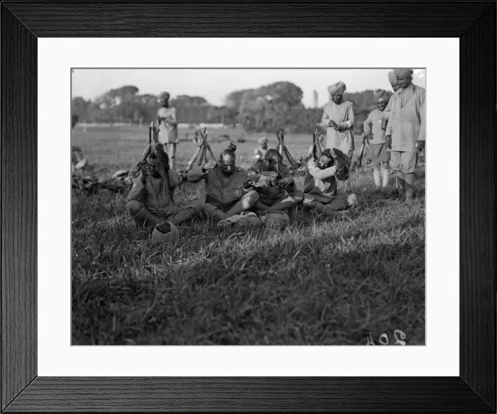 Framed Print : Members of the 15th Ludhiana Sikhs and 47th Sikhs regiments part of the 3rd Lahore Framed Print : Members of the 15th Ludhiana Sikhs and 47th Sikhs regiments part of the 3rd Lahore
