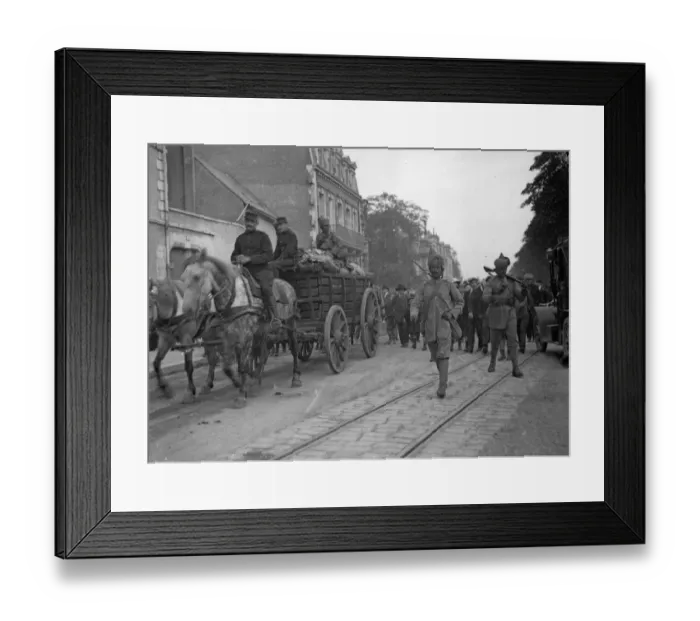 Framed Print : Members of the 3rd Lahore Indian Division arrive in Orleans, France. October 1914 Framed Print : Members of the 3rd Lahore Indian Division arrive in Orleans, France. October 1914