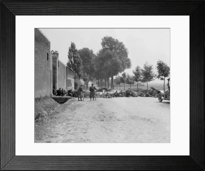 Framed Print : Before occupying Brussels the Germans took Louvain the key to the capital Framed Print : Before occupying Brussels the Germans took Louvain the key to the capital