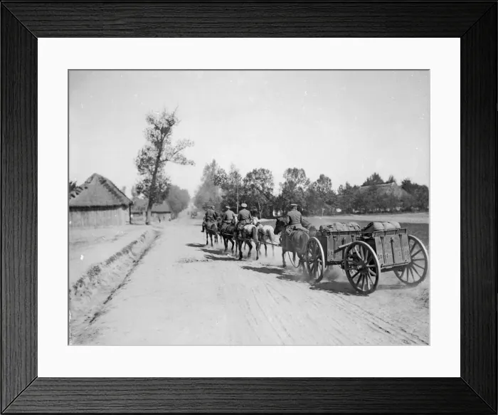 Framed Print : Russian artillery being moved up to the front prior to the Battle for Lemberg Framed Print : Russian artillery being moved up to the front prior to the Battle for Lemberg