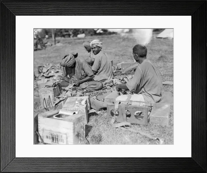 Framed Print : Indian troops prepare to move up to the front from their rest camp in Marseilles Framed Print : Indian troops prepare to move up to the front from their rest camp in Marseilles