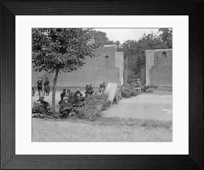Framed Print : Before occupying Brussels the Germans took Louvain the key to the capital Framed Print : Before occupying Brussels the Germans took Louvain the key to the capital