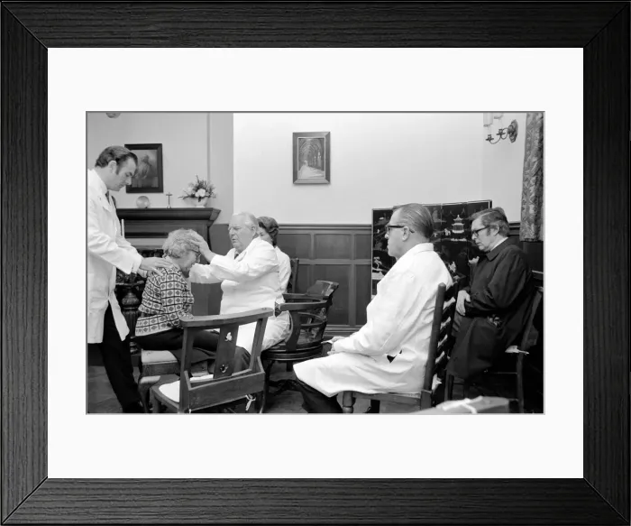 Framed Print : A group of people all suffers from one complaint or another Framed Print : A group of people all suffers from one complaint or another