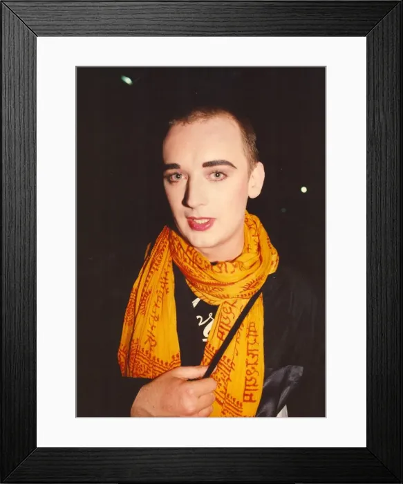 Framed Print : Boy George appears at the Powerhouse nightclub in Newcastle 8 June 1991