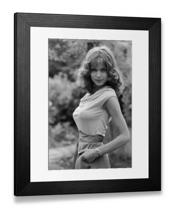 Framed Print : Actress Madeline Smith poses outdoors wearing sleeveless top. 12th September 1976 Framed Print : Actress Madeline Smith poses outdoors wearing sleeveless top. 12th September 1976