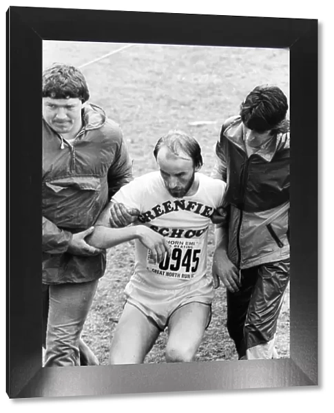 The Great North Run 27 June 1982 - An exhausted runner is helped by volunteers