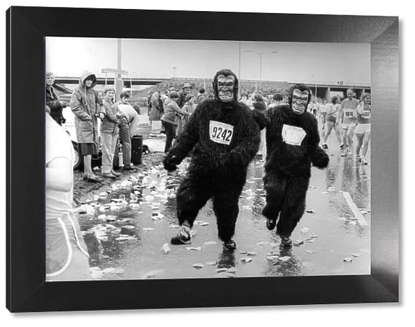 The Great North Run 27 June 1982 - A pair of gorillas monkey about
