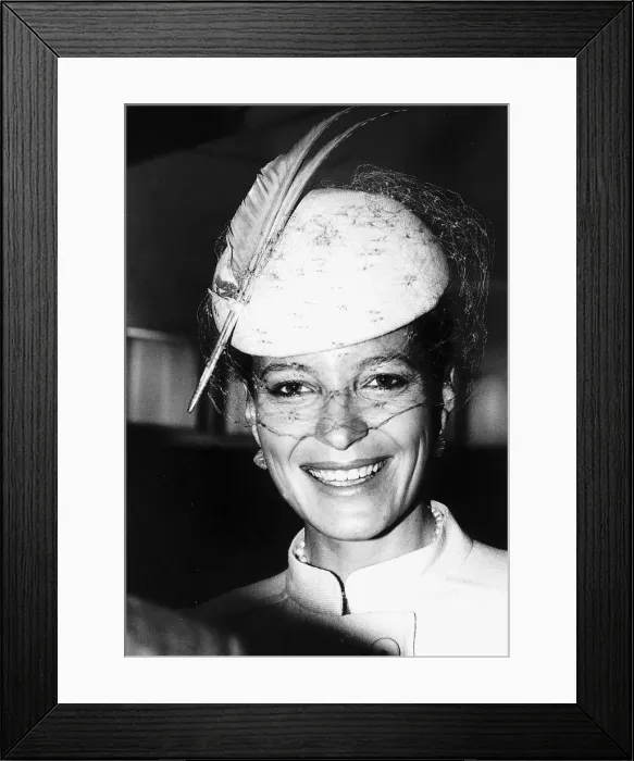 Framed Print : Princess Michael Of Kent wears hat July 1980 Framed Print : Princess Michael Of Kent wears hat July 1980
