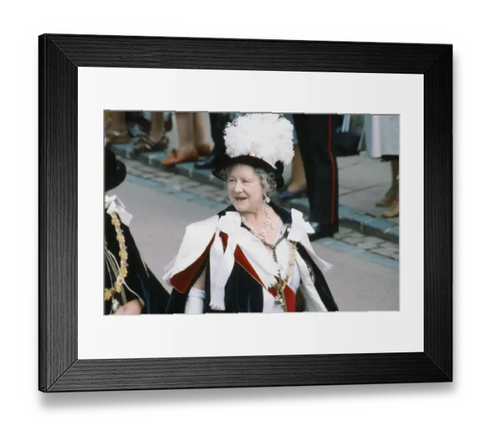 Framed Print : Queen Mother attending the Garter Ceremony, June 1980 at Windsor Castle Framed Print : Queen Mother attending the Garter Ceremony, June 1980 at Windsor Castle