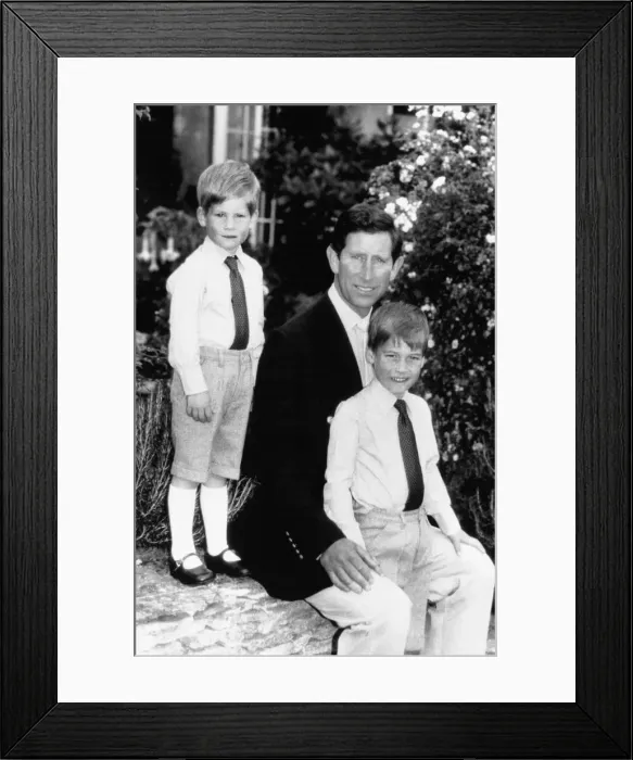 Framed Print : Prince William Collection 1988 Prince Charles Prince of Wales with Prince William Framed Print : Prince William Collection 1988 Prince Charles Prince of Wales with Prince William