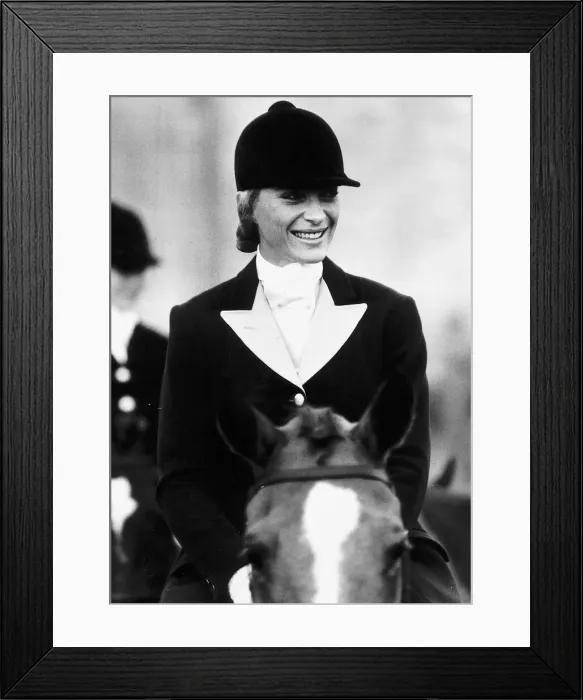 Framed Print : Princess Michael Of Kent on horse December 1985