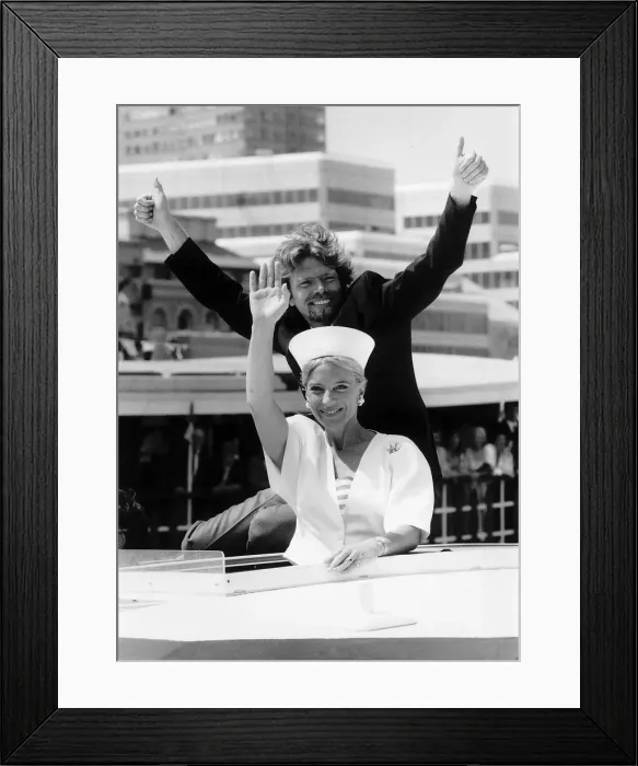 Framed Print : Princess Michael of Kent and Richard Branson At Tower Pier, July 1986 Framed Print : Princess Michael of Kent and Richard Branson At Tower Pier, July 1986