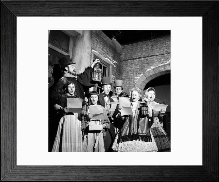 Framed Print : Dress rehearsal of ITV Merry Christmas, a musical version of Dickens Christmas Carol Framed Print : Dress rehearsal of ITV Merry Christmas, a musical version of Dickens Christmas Carol