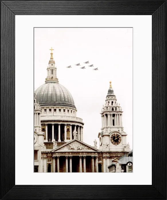 Framed Print : Wars Gulf 6 Tornados in a victory fly past over St Pauls Cathedral in London Framed Print : Wars Gulf 6 Tornados in a victory fly past over St Pauls Cathedral in London
