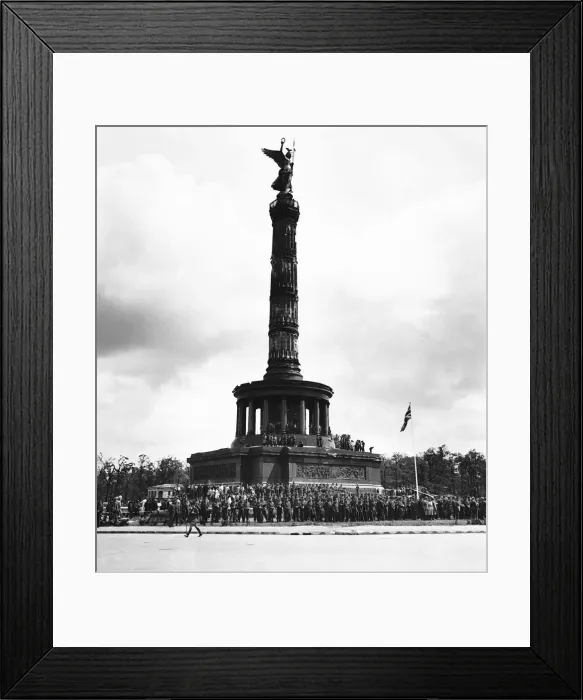 Framed Print : View of the Victory Column in Berlin showing the British Flag flying Framed Print : View of the Victory Column in Berlin showing the British Flag flying