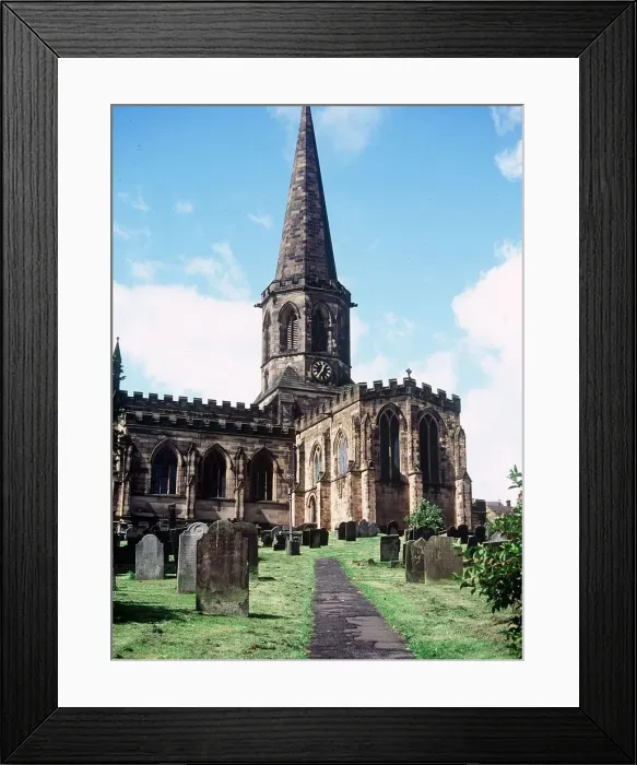 Framed Print : Bakewell Church Derbyshire circa 1990 Framed Print : Bakewell Church Derbyshire circa 1990