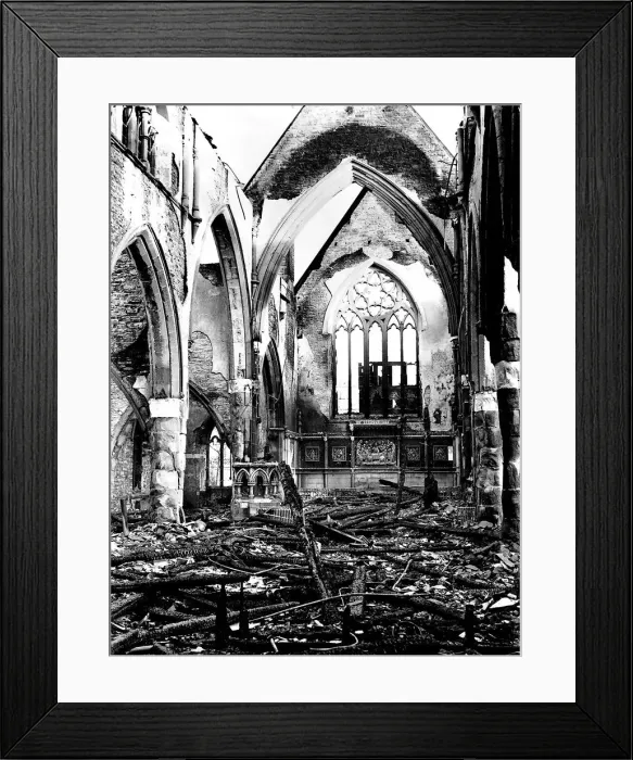 Framed Print : St Marks Cathedral Sheffield after German air raid WW2 Framed Print : St Marks Cathedral Sheffield after German air raid WW2