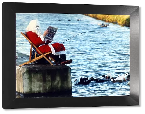 Father Christmas takes time off with a relaxing day