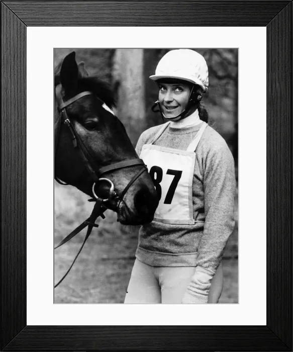 Framed Print : Princess Michael of Kent besides Sprite II horse at Mayfield April 1984 Framed Print : Princess Michael of Kent besides Sprite II horse at Mayfield April 1984