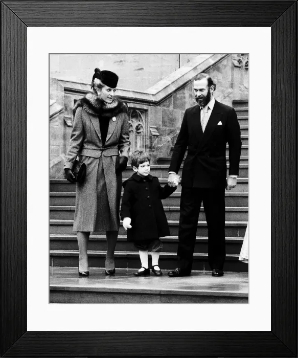 Framed Print : Princess Michael Of Kent with Husband and son at Windsor December 1982 Framed Print : Princess Michael Of Kent with Husband and son at Windsor December 1982