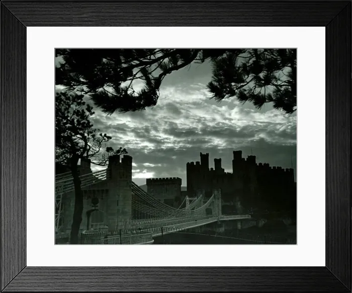 Framed Print : Night hides the scars of seven centuries, and in this picture Conway castle might still Framed Print : Night hides the scars of seven centuries, and in this picture Conway castle might still