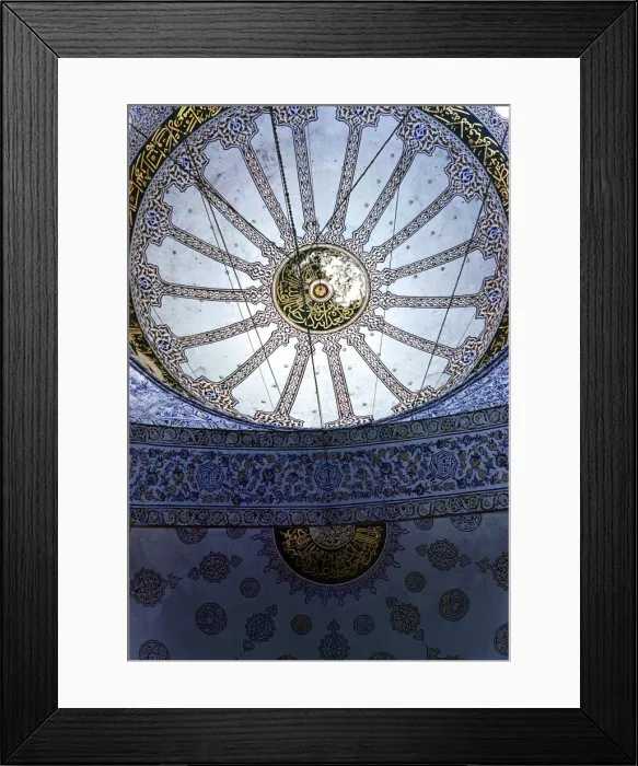 Framed Print : Interior decorative mosaic tiling in the Blue Mosque in Istanbul, Turkey Framed Print : Interior decorative mosaic tiling in the Blue Mosque in Istanbul, Turkey