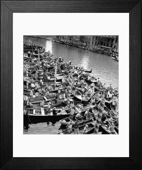 Framed Print : Annual historic Regatta on the Grand Canal in Venice, Italy Audience in boats Framed Print : Annual historic Regatta on the Grand Canal in Venice, Italy Audience in boats
