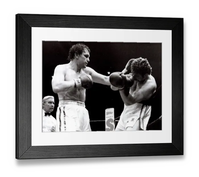 Framed Print : John L Gardner, Boxer, wins the European heavywieght title against Belgium