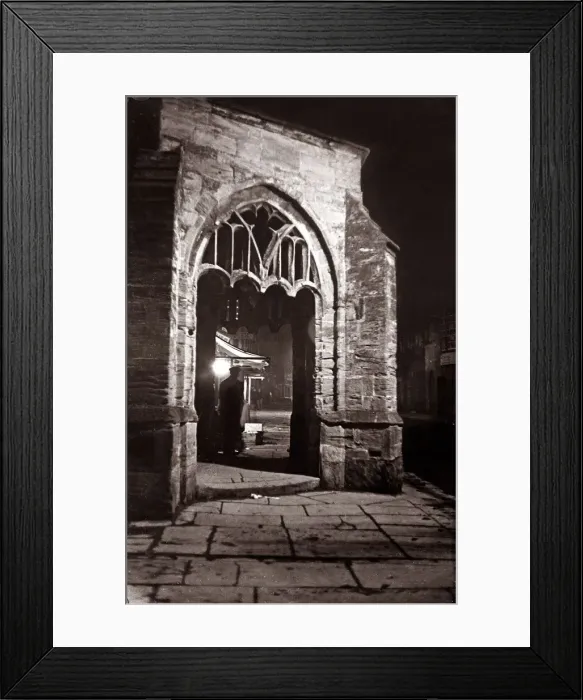 Framed Print : Lights by night bring out the beauty of the grey stones Framed Print : Lights by night bring out the beauty of the grey stones