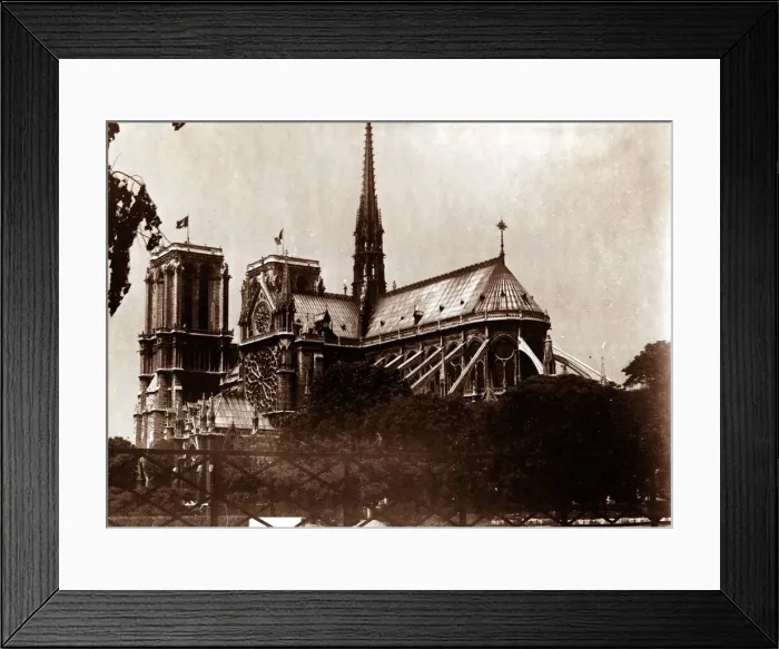 Framed Print : Notre Dame Cathedral in Paris, France - Exterior Old Ruined Building Framed Print : Notre Dame Cathedral in Paris, France - Exterior Old Ruined Building