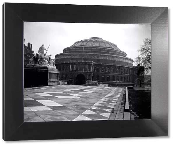 Exterior view of the Royal Albert Hall in London 1951