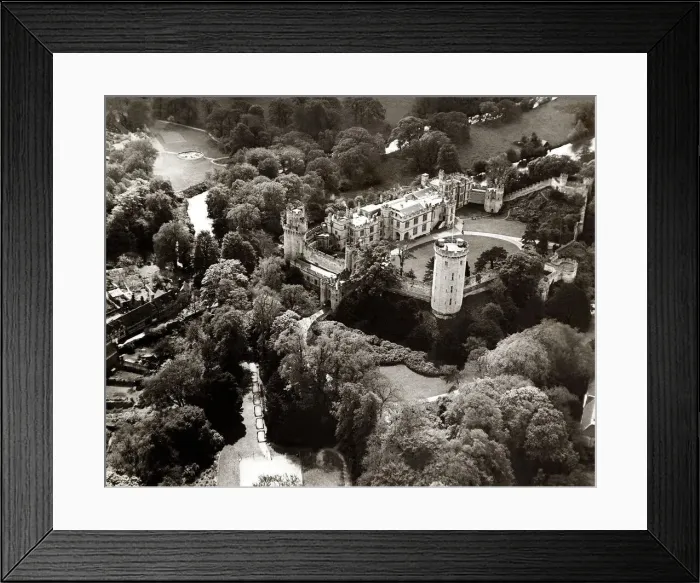 Framed Print : Warwick Castle in Warwickshire - May 1934 trees Framed Print : Warwick Castle in Warwickshire - May 1934 trees