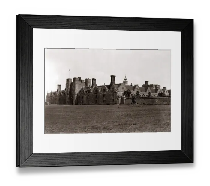 Framed Print : Knole Castle in Britain - general view of castle and grounds circa 1920