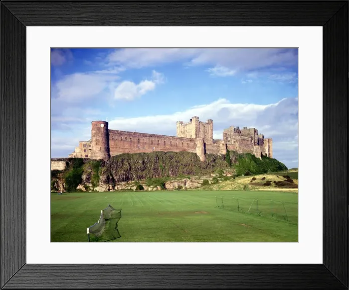 Framed Print : Bamburgh Castle in Northumberland - 1980 general view of the castle