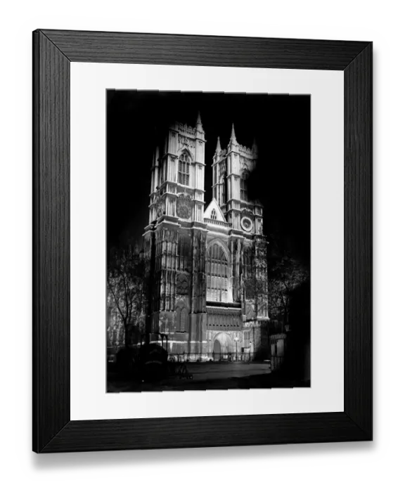 Framed Print : London by night Front of Westminster Abbey 1951 Framed Print : London by night Front of Westminster Abbey 1951