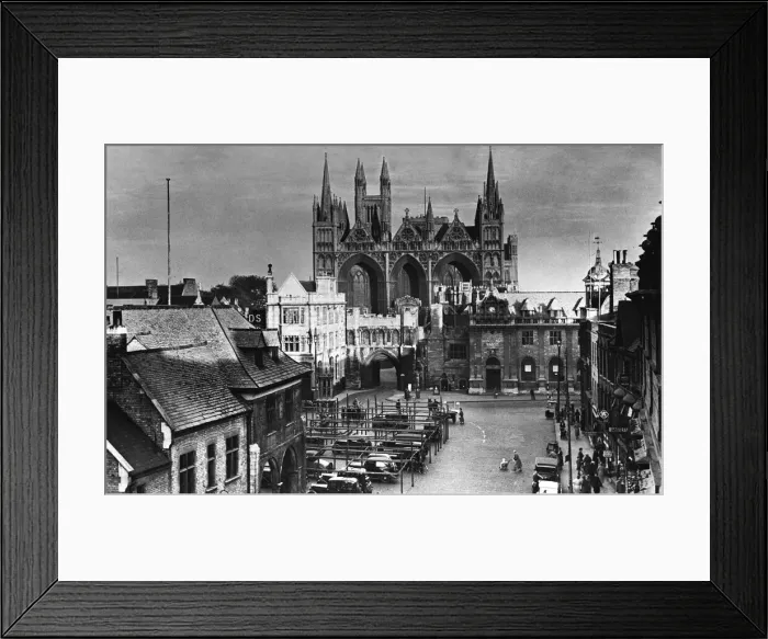 Framed Print : Peterborough Cathedral Cambridgeshire circa 1939 Landmark Religion