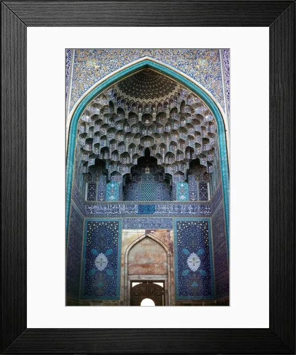 Framed Print : Interior decorative mosaic tiling in the Masjid-I-Shan mosque in Isfahan, Iran Framed Print : Interior decorative mosaic tiling in the Masjid-I-Shan mosque in Isfahan, Iran