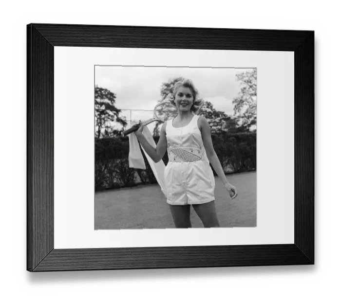 Framed Print : Wimbledon Tennis fashions at the Hurlingham Club Fashion Miss Shirley Bloomer in a